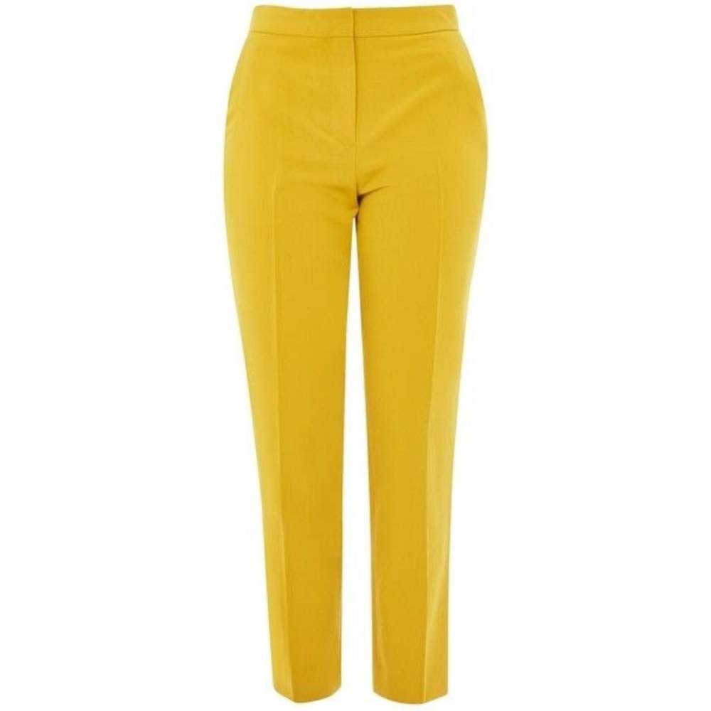 Topshop yellow tailored pants size 6